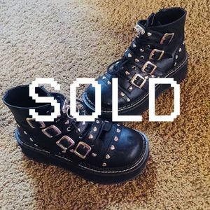 Demonia Emily Platforms vegan leather size 7